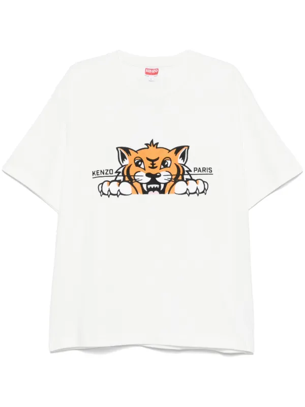 KENZO ケンゾー 'Gots Happy Tiger' White Crewneck T-Shirt 27549762_57372958_600.jpg