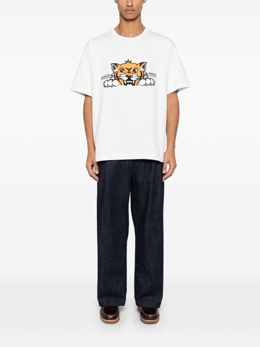 Kenzo Gots Happy Tiger T-shirt - Wit