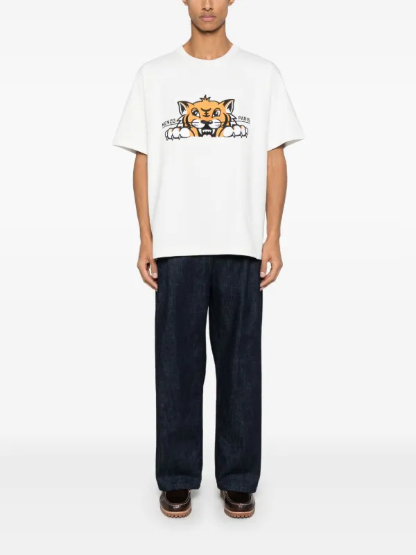 Kenzo Gots Happy Tiger T-shirt | White | FARFETCH GR