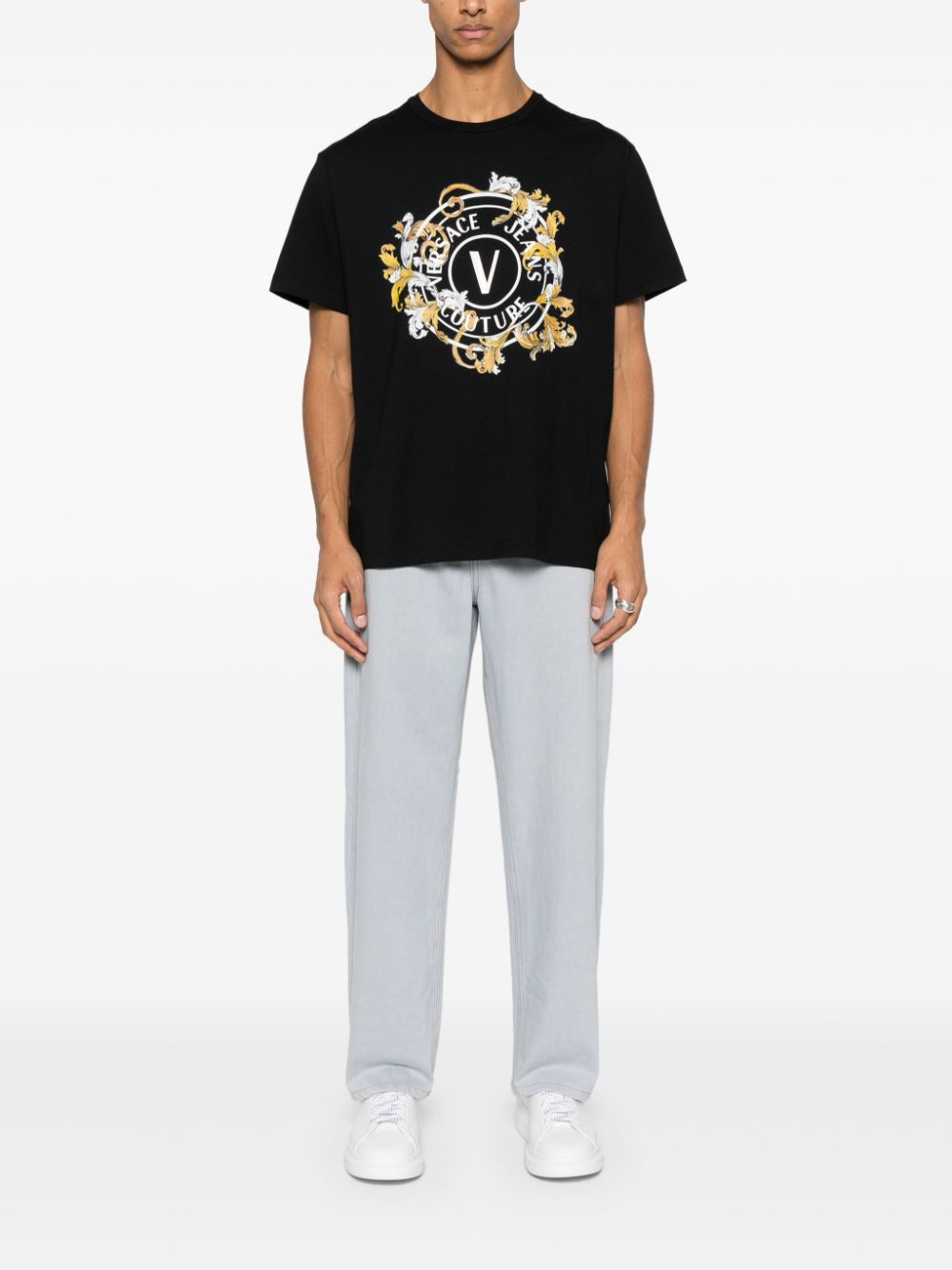 Versace Jeans Couture logo-print T-shirt - Zwart