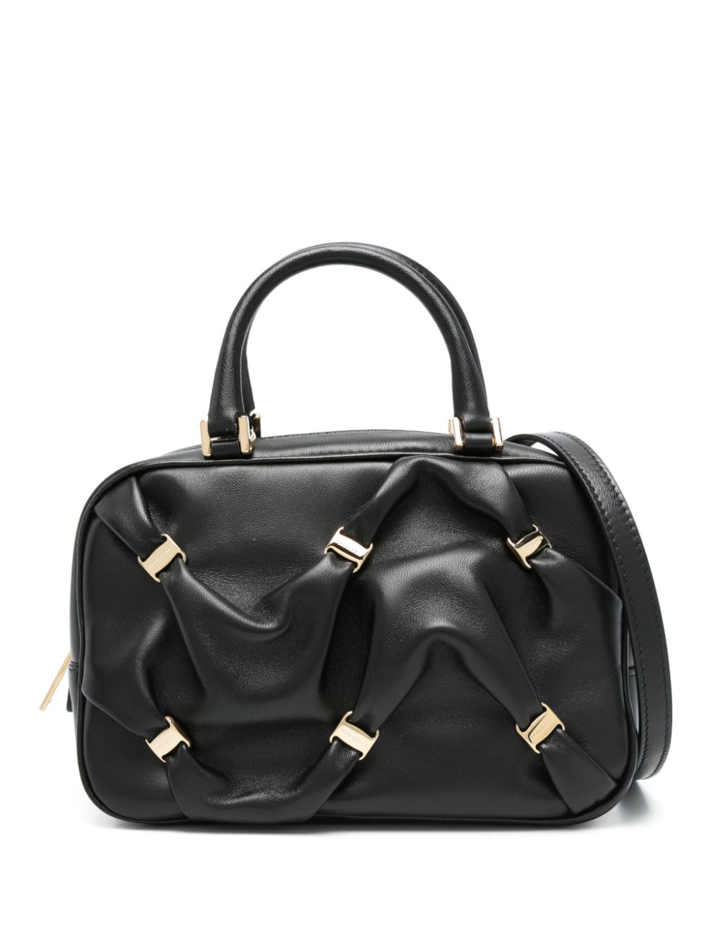 Ferragamo Leren shopper Zwart