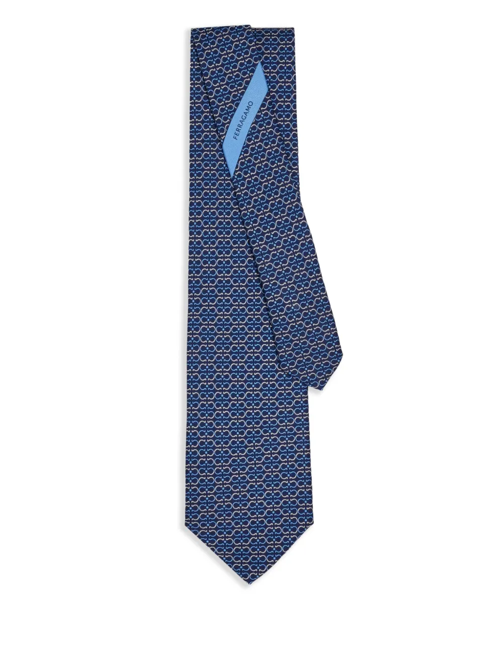 Ferragamo monogram-print tie | Blue | Image 1