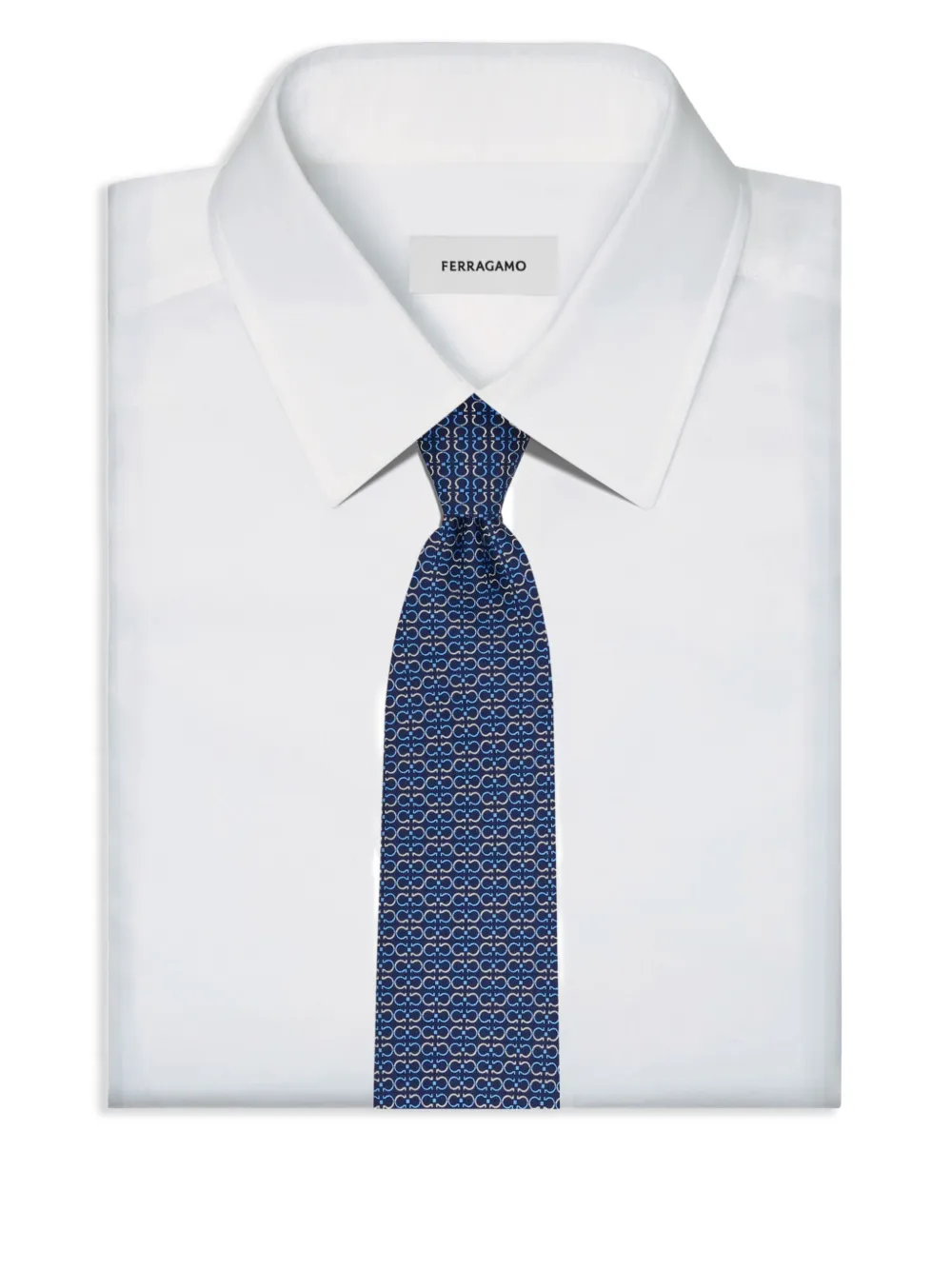 monogram-print tie