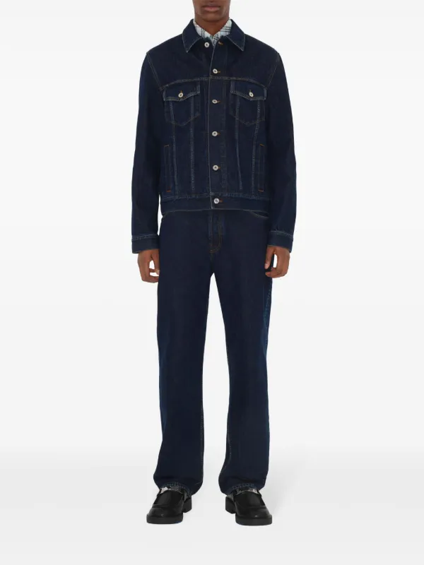 BURBERRY デニムジャケット ダークブルー Burberry デニムジャケット | ブルー | FARFETCH JP