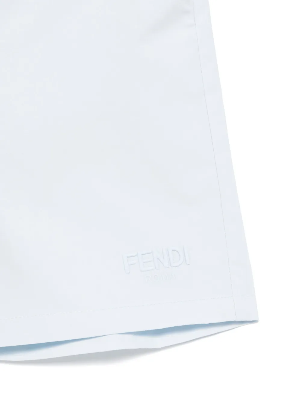Fendi Kids Shorts met geborduurd logo Blauw