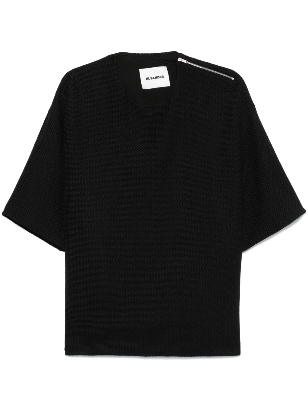 Jil Sander textured T-shirt Zwart