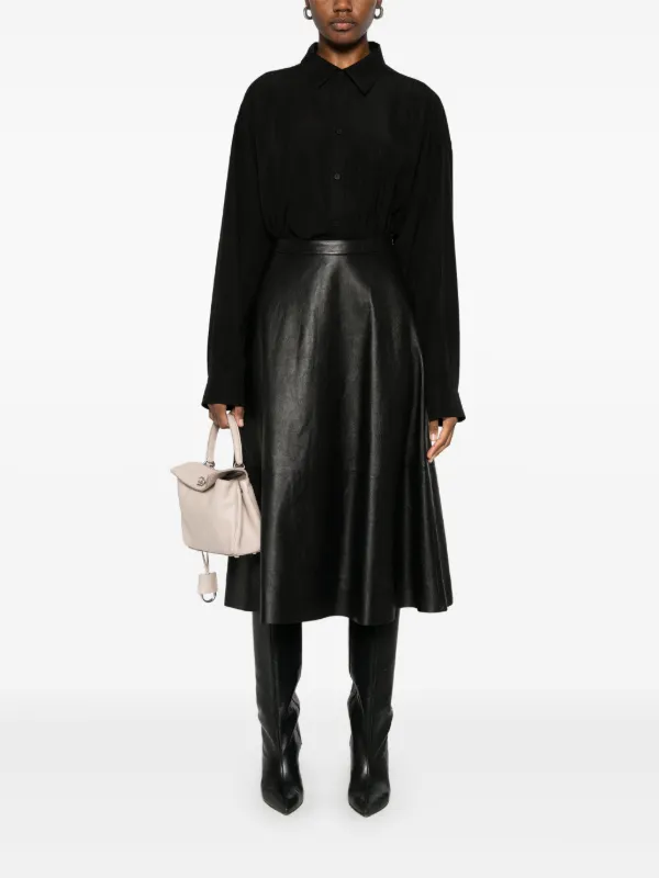 Balenciaga レザースカート | ブラック | FARFETCH JP