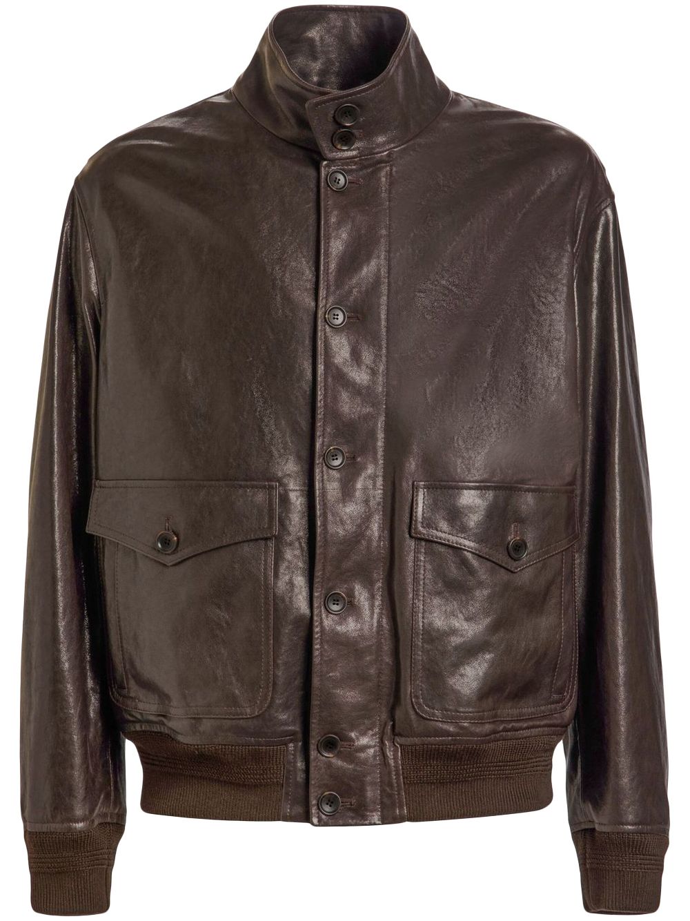 leather bomber jacket