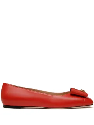 Ferragamo ヴァラリボン フラットシューズ | レッド | FARFETCH JP