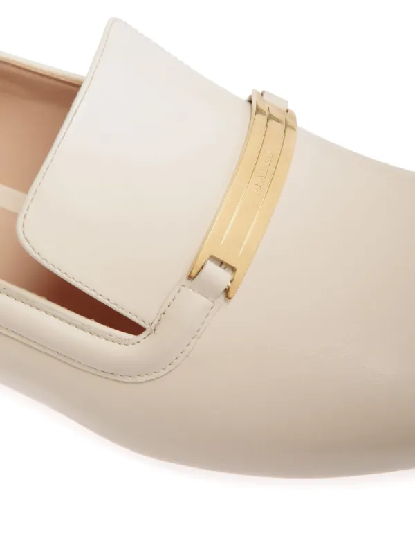 BALLY バレエシューズ ホワイト Bally Deco フラットシューズ | ホワイト | FARFETCH JP