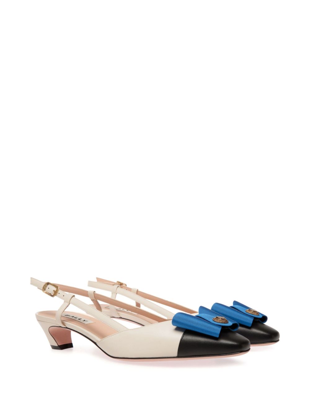 Bally 35 mm B-Bow pumps Wit