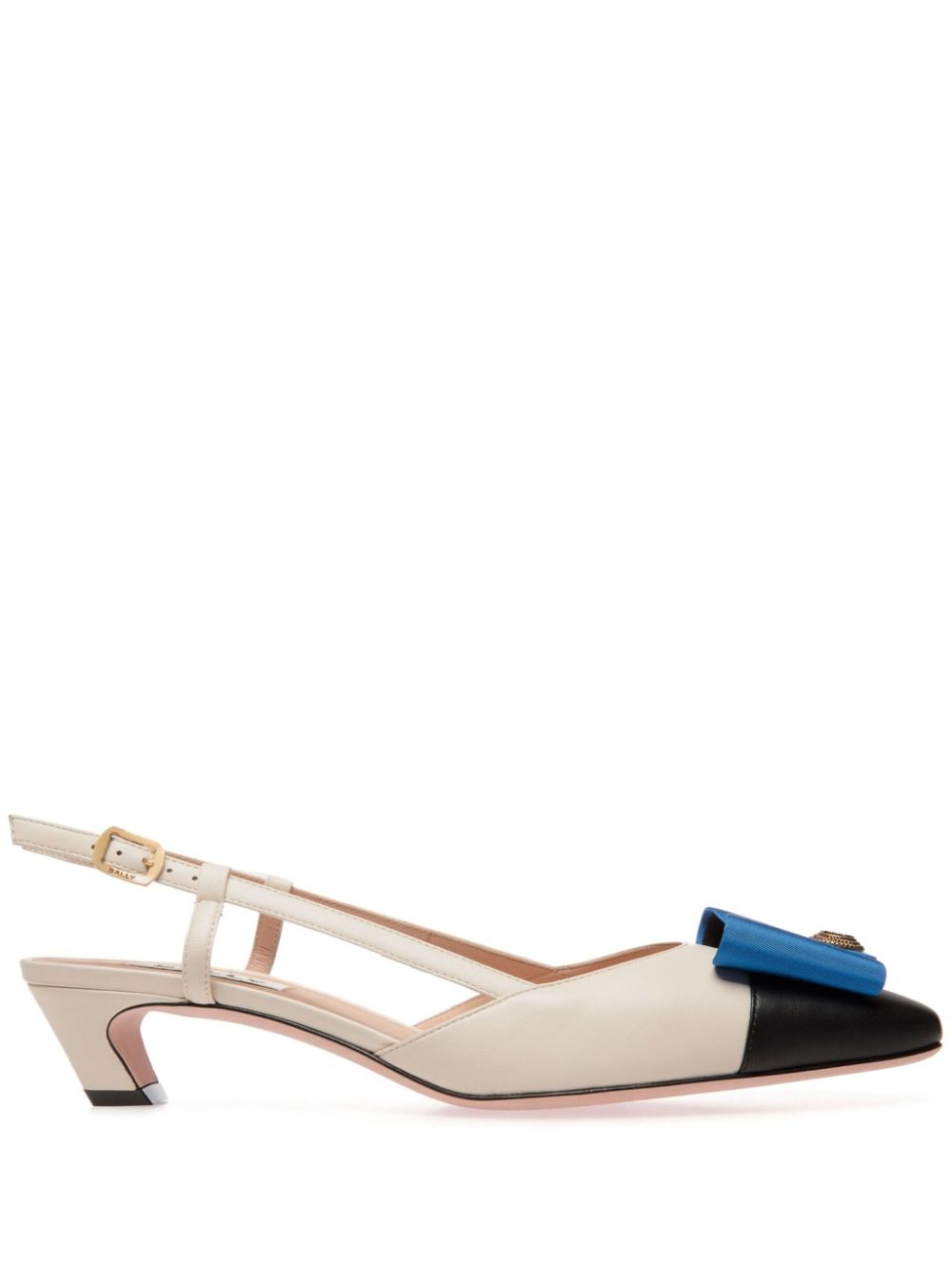 Bally 35 mm B-Bow pumps Wit