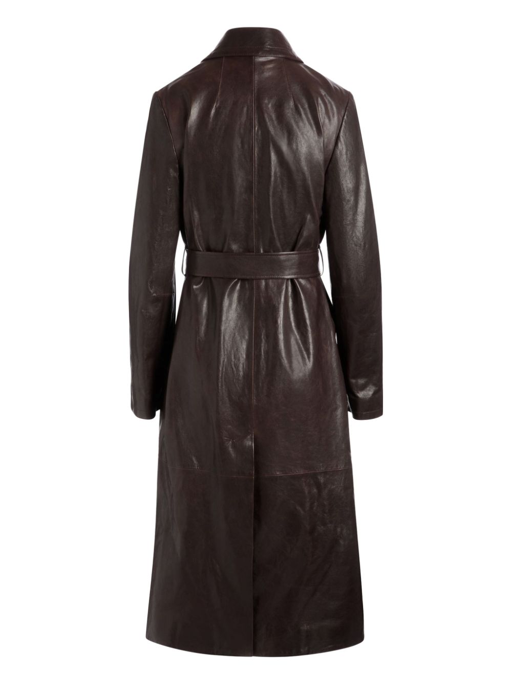 Bally belted leather coat - Bruin