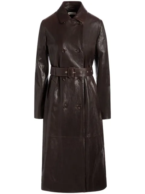 Bally belted leather coat