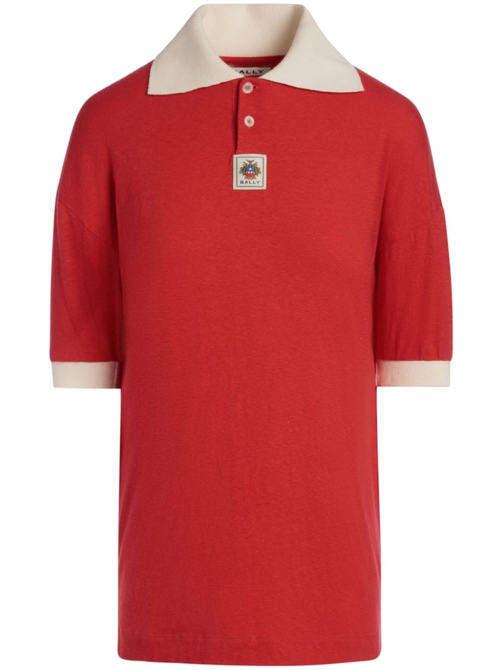 Bally crest cotton polo top - Red