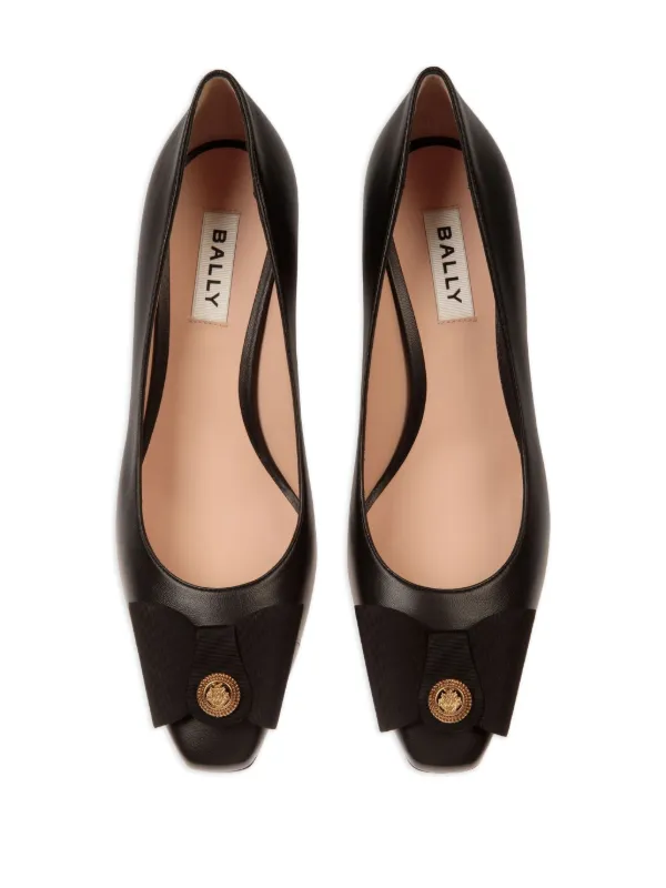 【25SS NEW】BALLY_women / B-Bow レザー フラットパンプス 25SS NEW】BALLY_women / B-Bow レザー フラットパンプス