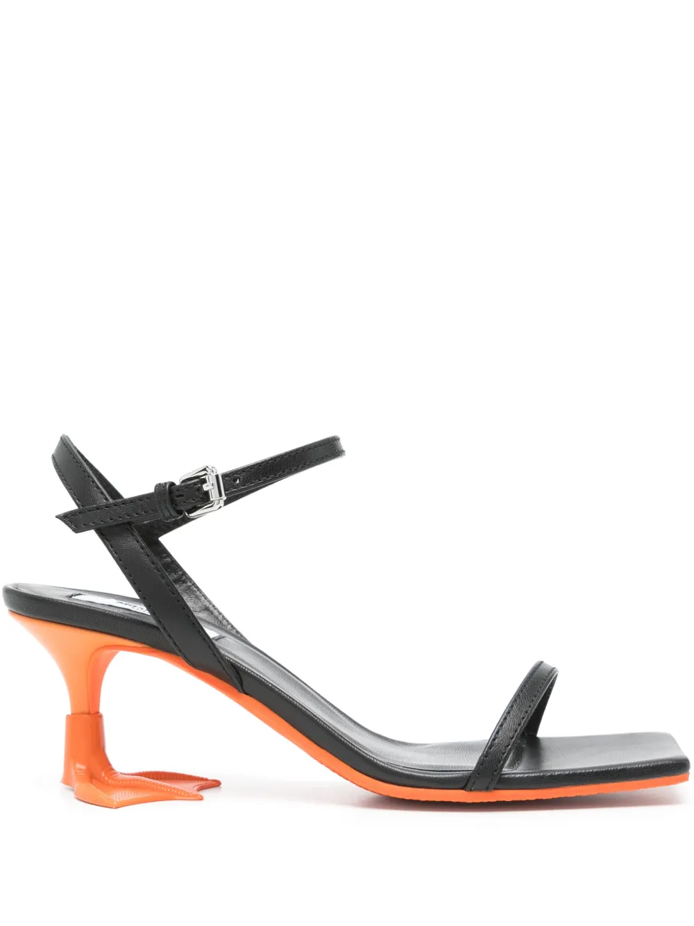 Moschino 50 mm schoenen met eendenpatroon Zwart
