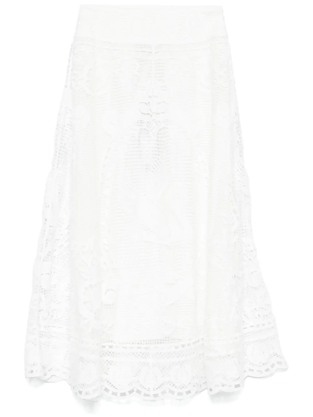 FARM Rio broderie-anglaise maxi skirt - White