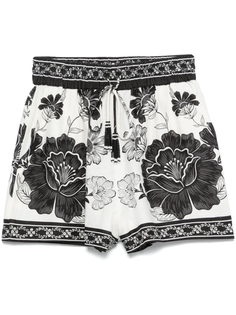 floral-print shorts