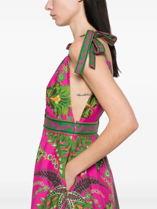 FARM Rio Ana Tapestry Midi Dress | Pink | FARFETCH
