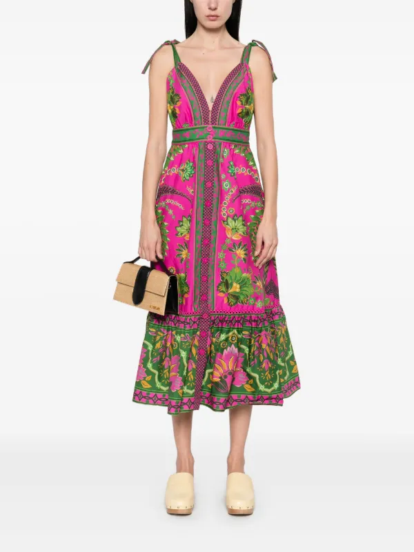 knee length dresses for ladies Hallie Tapestry Midi Dress