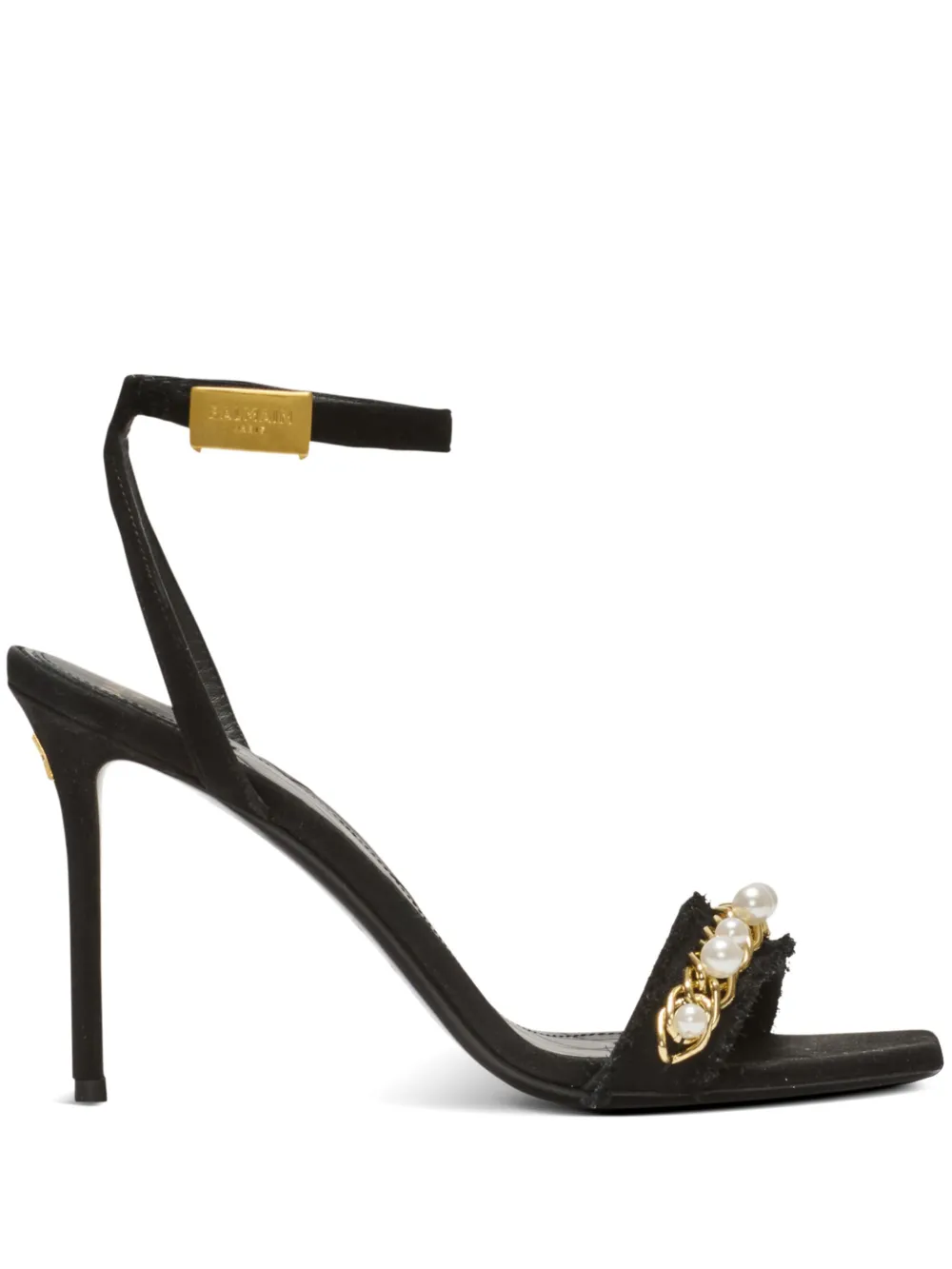 Balmain 110mm suede sandals Black