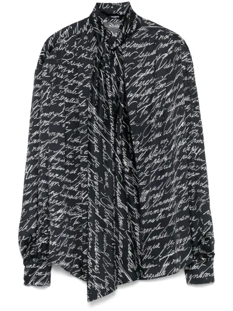 Balmain Love Letter-print blouse