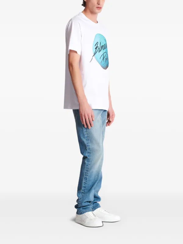 Balmain Paris & Planet T-shirt | White | FARFETCH