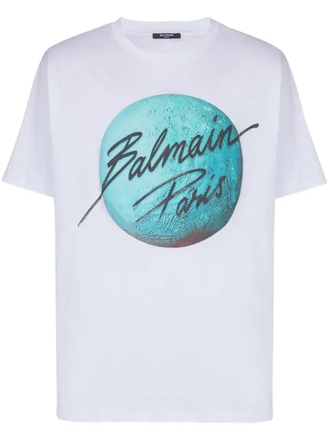 Balmain Paris & Planet T-shirt