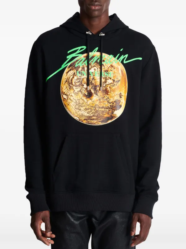 BALMAIN バルマン　パーカー　 ブラック 中古・古着通販】BALMAIN (バルマン) ジップパーカー ブラック サイズ