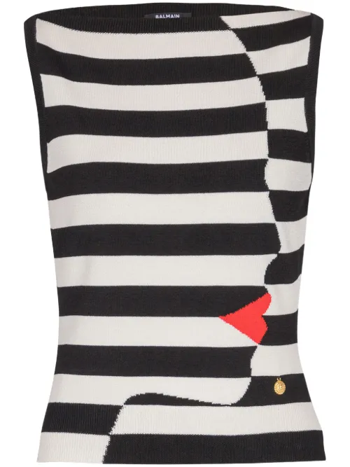 Haut Mariniere en maille - Balmain - Modalova