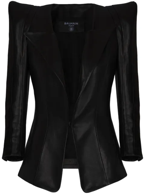 Balmain Getailleerd jack van lamsleer