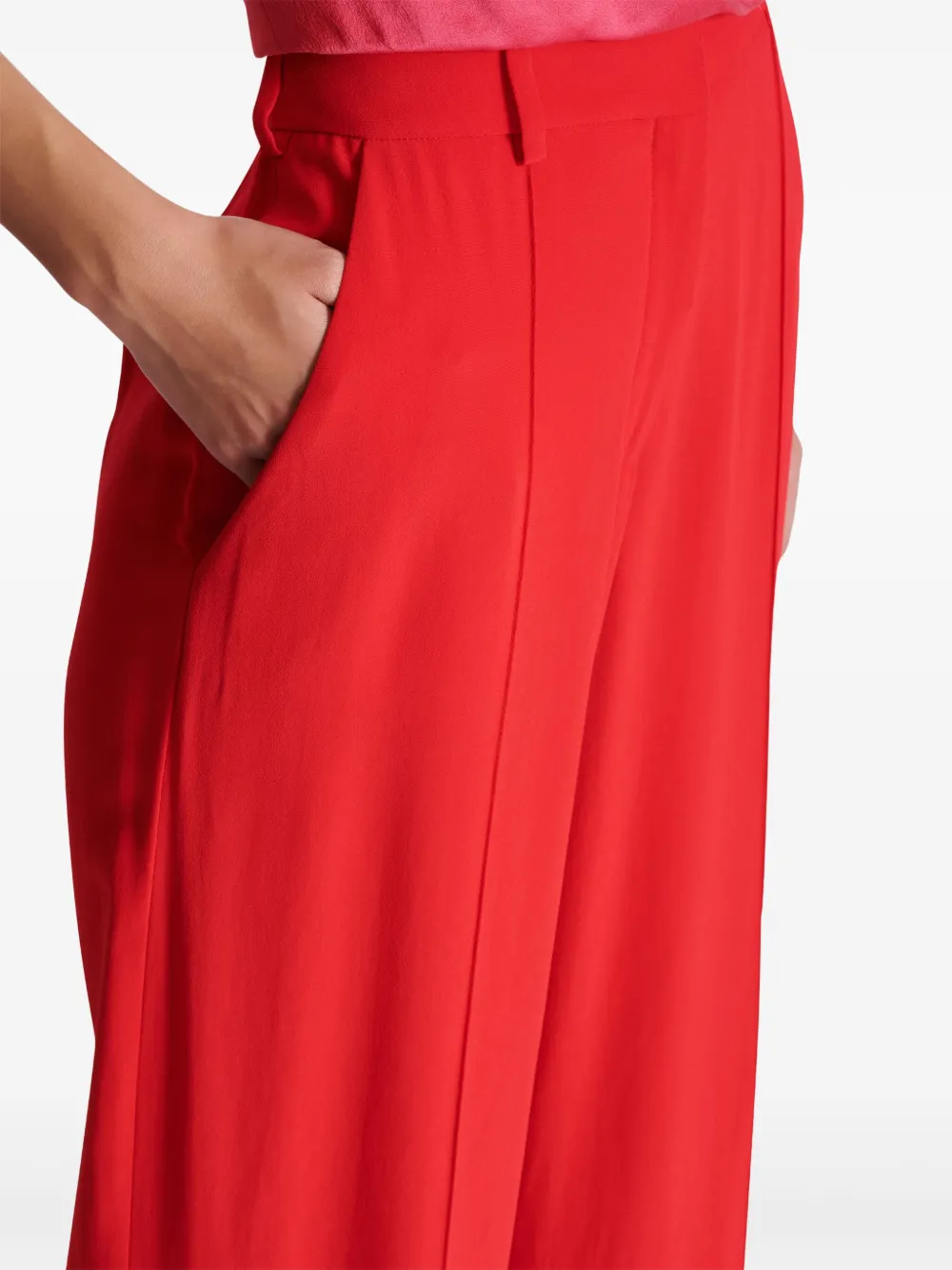パンツ Balmain Straight Red Viscose Crepe Tailored Trousers Balmain Straight Red Viscose Crepe Tailored Trousers | ModeSens