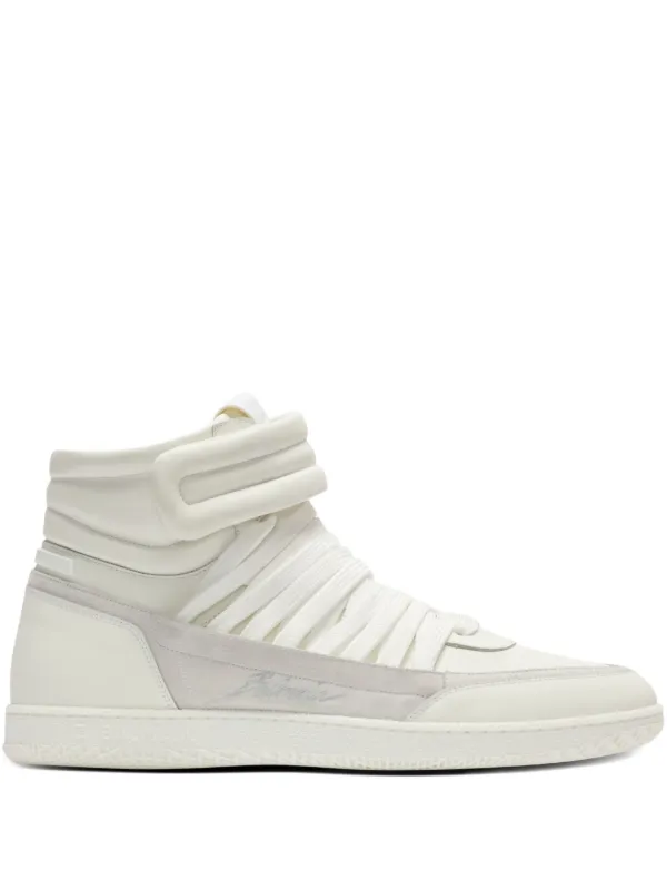 Balmain Leather Sneakers White FARFETCH IN