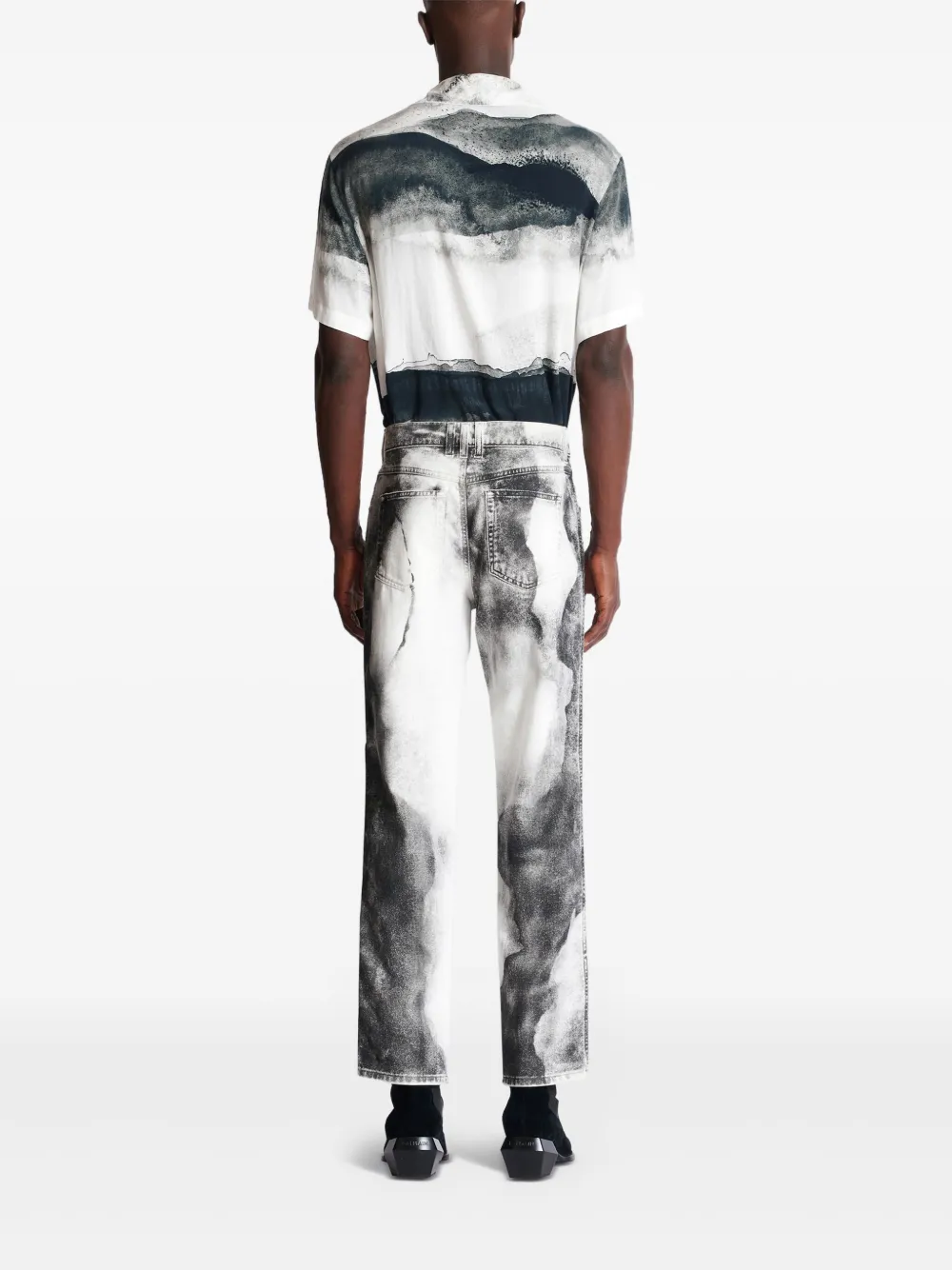 Balmain Jeans met maanprint Wit