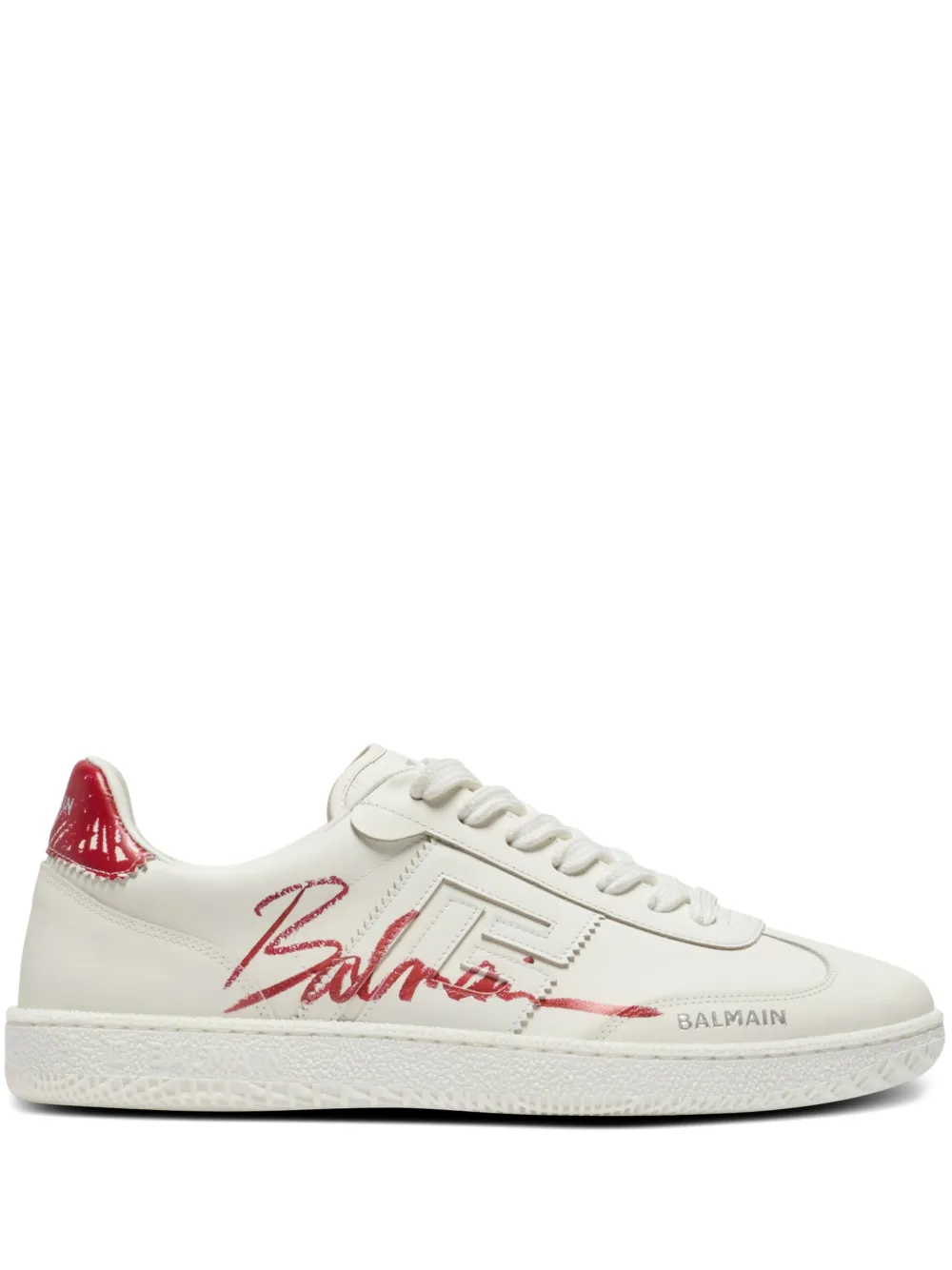 Balmain Swan-Lipstick trainers White