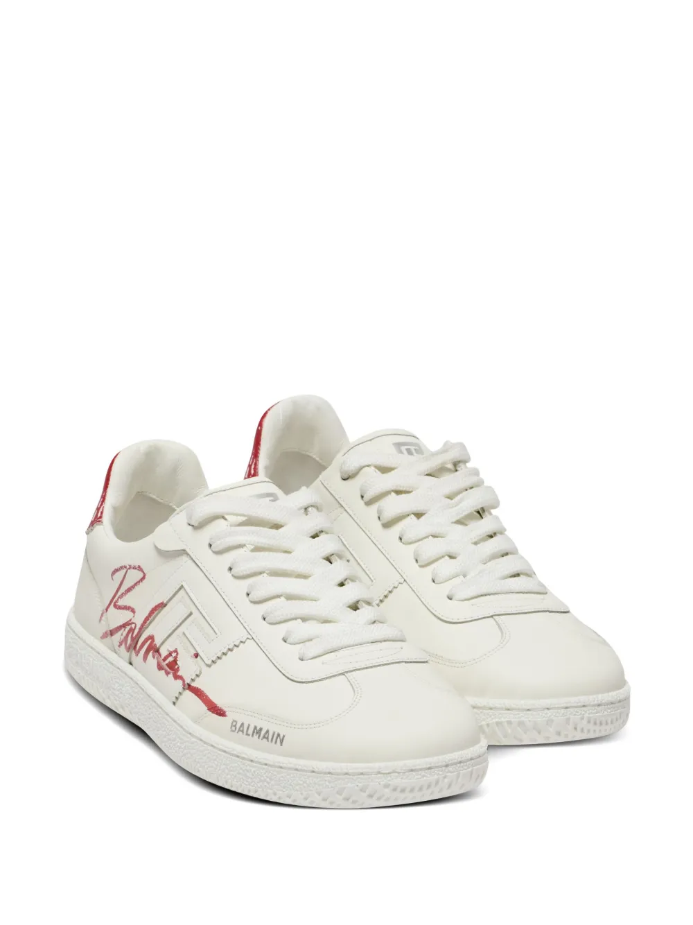 Balmain Swan-Lipstick trainers White