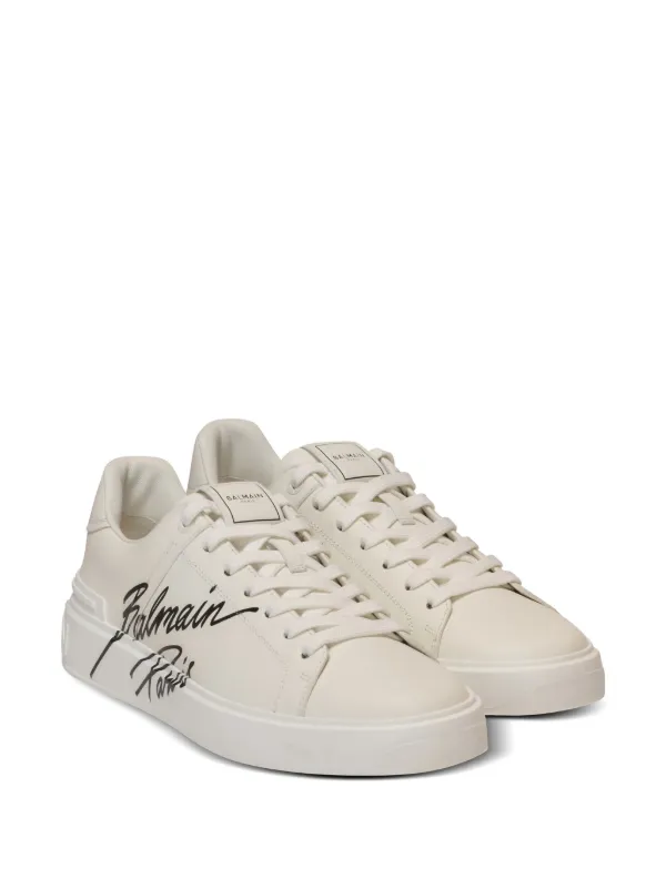 優待特典一覧 | レザースニーカー B-Court Balmain ホワイト JP FARFETCH | 靴