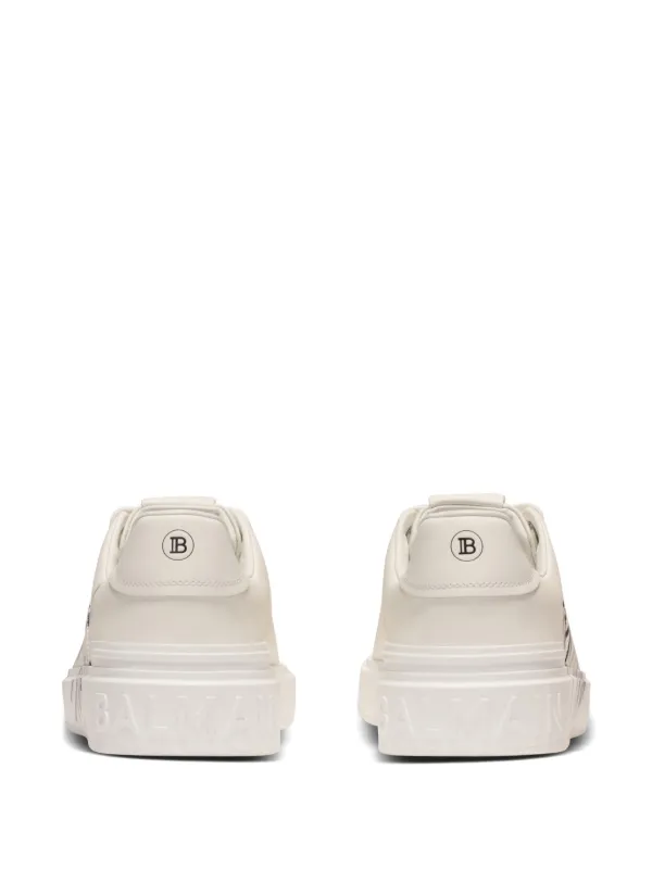 【BALMAIN】ホワイト B-Court レザー スニーカー Balmain B-Court Low-Top Sneakers | Saks Fifth Avenue