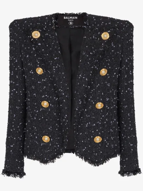 Balmain veste Spencer à fermeture dissimulée