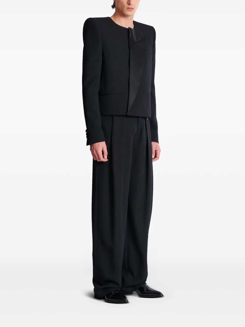 Balmain Asymmetrisch Spencer jack Zwart