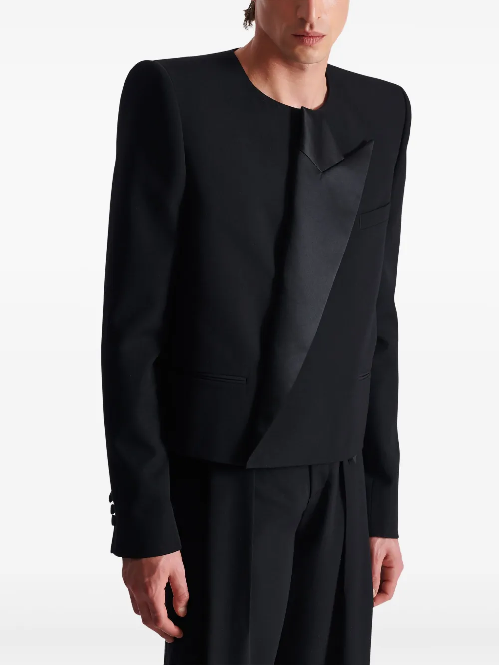 Balmain Asymmetrisch Spencer jack Zwart