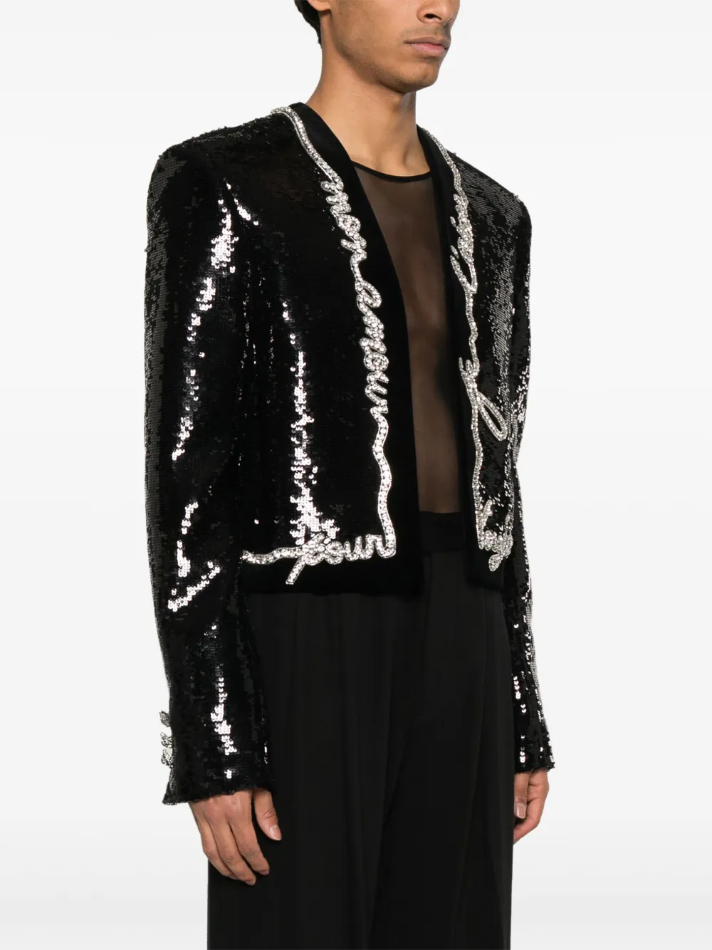 Balmain Love Letter blazer Zwart