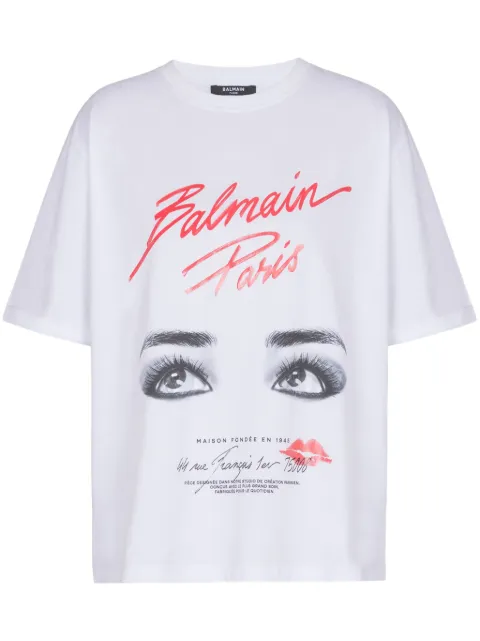 Balmain Eyes-print T-shirt