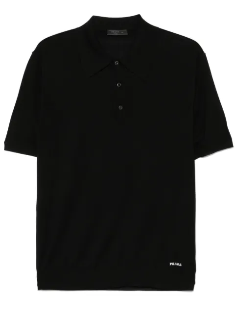 Prada embroidered-logo polo shirt