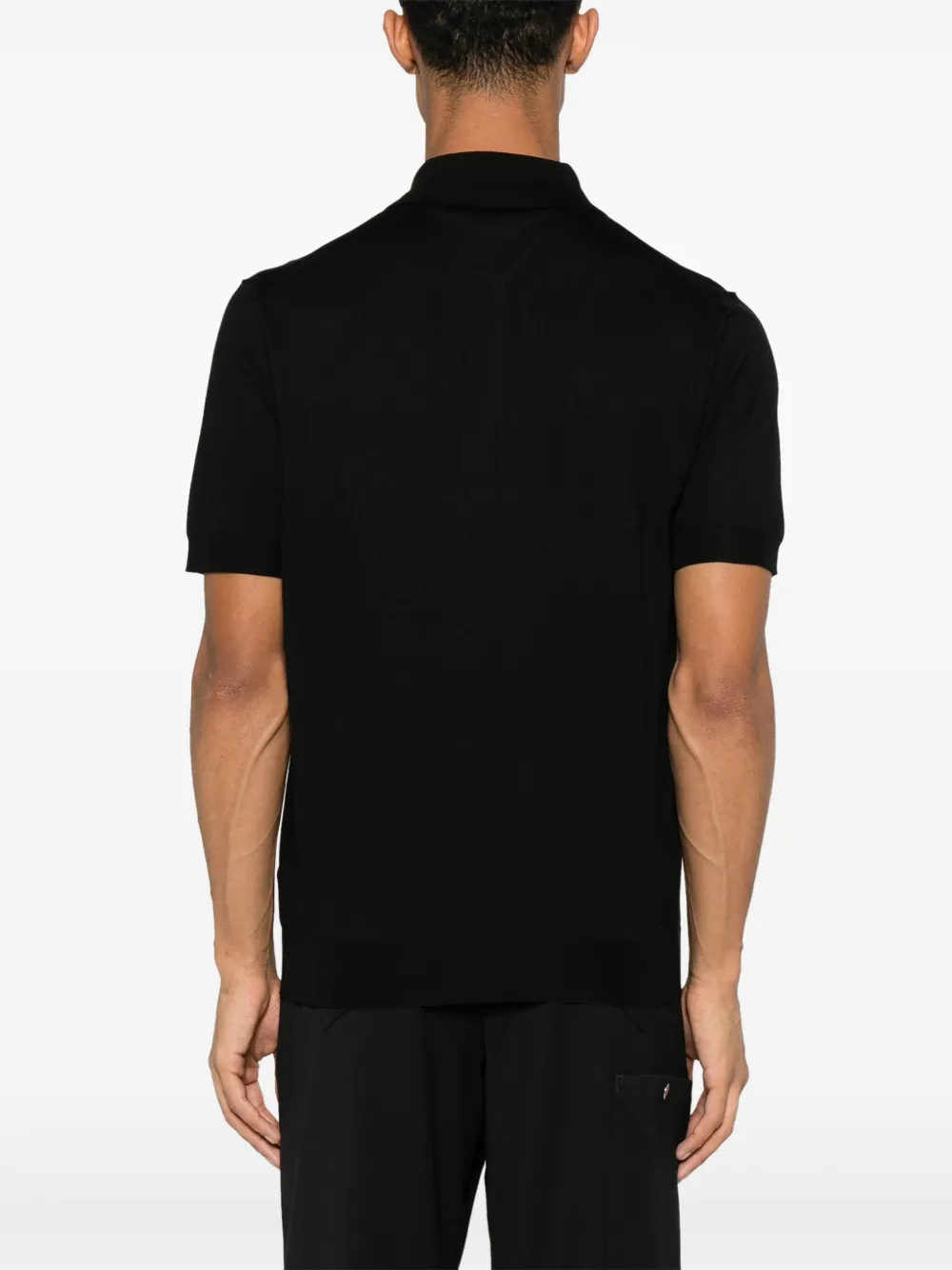 Prada Poloshirt met geborduurd logo Zwart