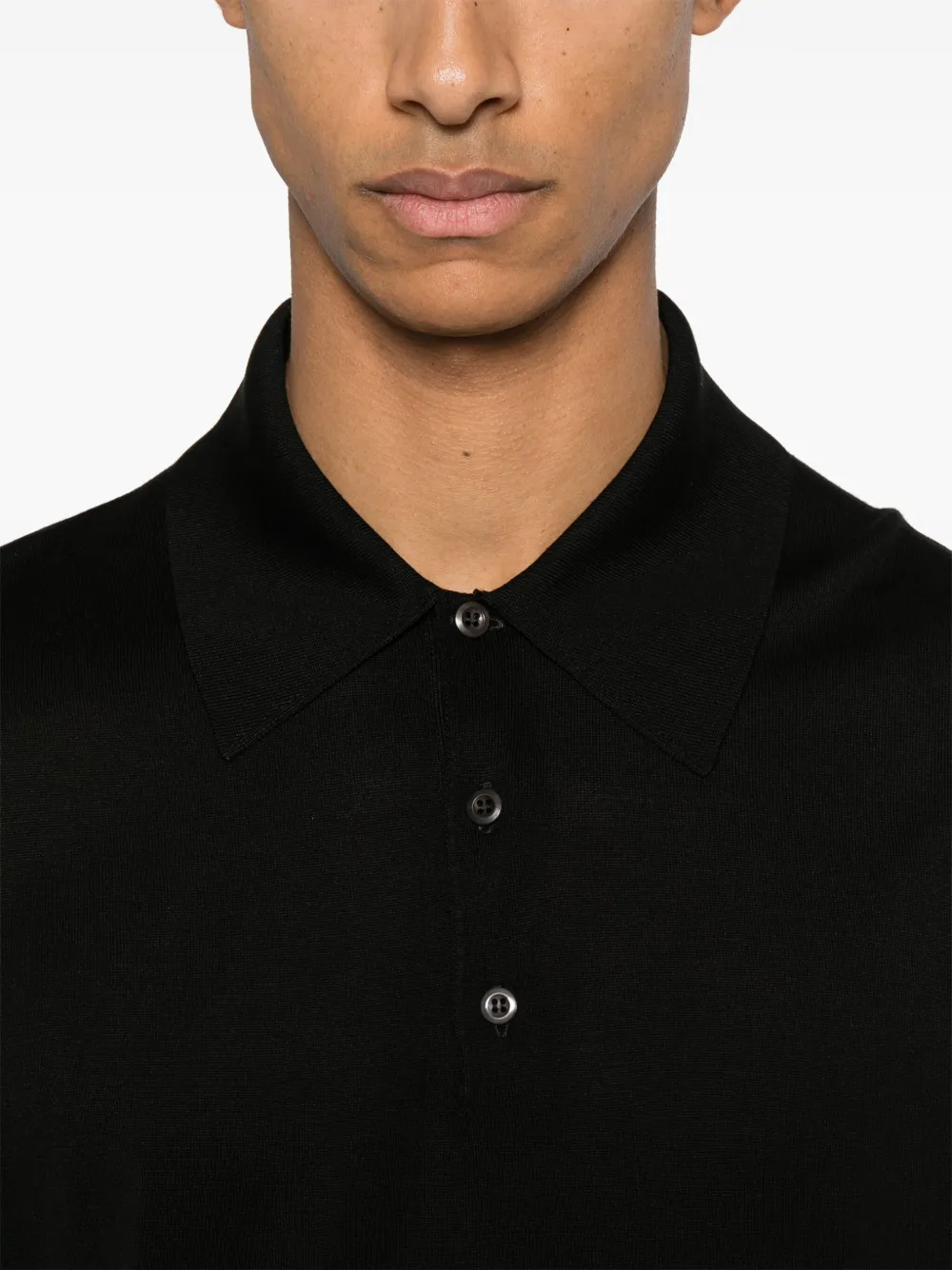 Prada Poloshirt met geborduurd logo Zwart