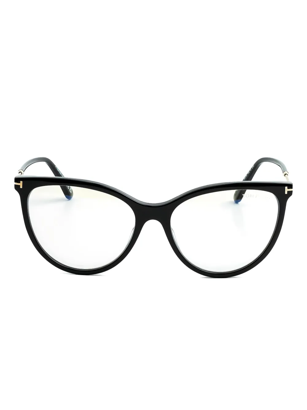 TOM FORD Eyewear cat-eye gold-detail glasses Zwart