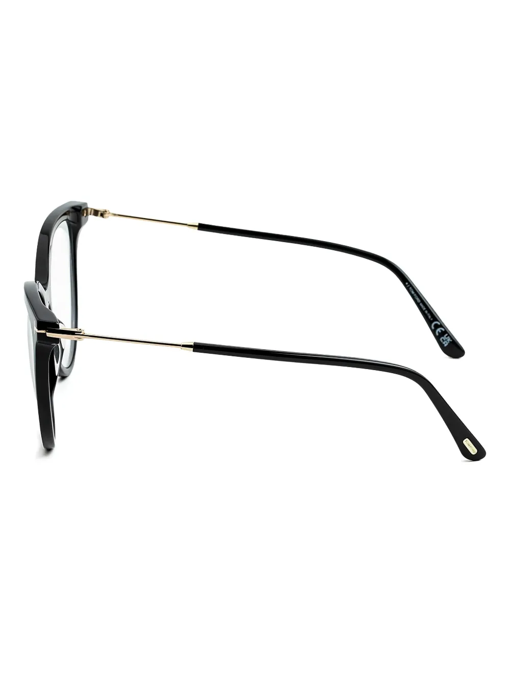 TOM FORD Eyewear cat-eye gold-detail glasses Zwart
