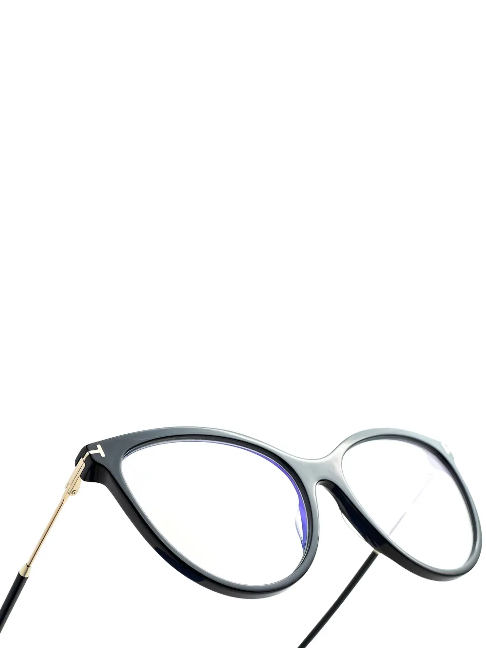 TOM FORD Eyewear cat-eye gold-detail glasses Zwart